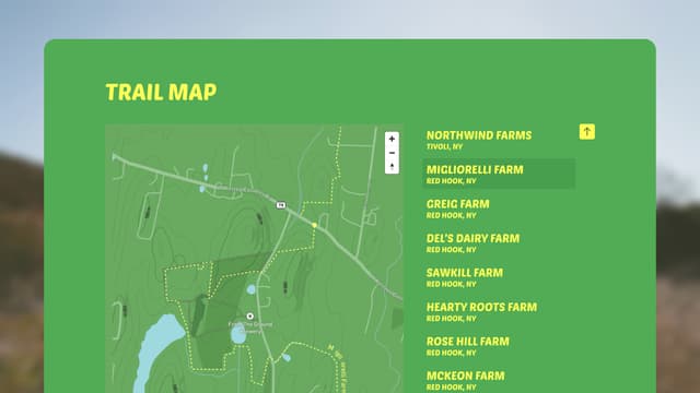 A network of public trails built on the perimeter of active farmland